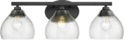 Golden Lighting Ariella 8.875" Modern Bathroom Sconce Matte Black 1094-BA3 BLK-HCG