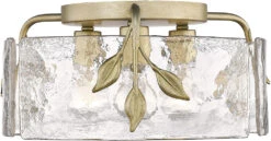 Golden Lighting Calla 7" Modern Flush Ceiling Light Fixture White Gold 3160-FM WG-HWG