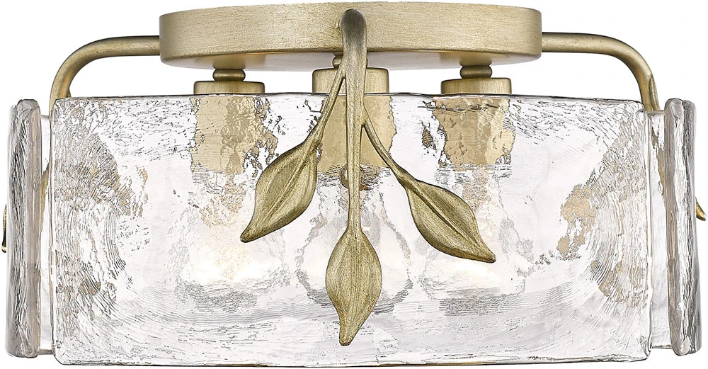 Golden Lighting Calla 7" Modern Flush Ceiling Light Fixture White Gold 3160-FM WG-HWG 1 Golden Lighting Calla 7" Modern Flush Ceiling Light Fixture White Gold 3160-FM WG-HWG