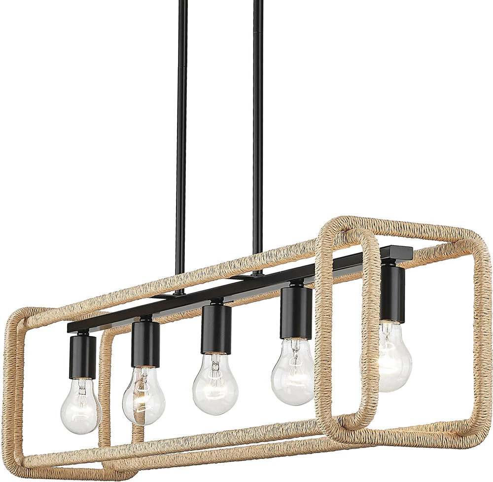 Golden Lighting Camden 9.75" Modern Island Light Fixture Matte Black 6085-LP BLK-NR 1 Golden Lighting Camden 9.75" Modern Island Light Fixture Matte Black 6085-LP BLK-NR