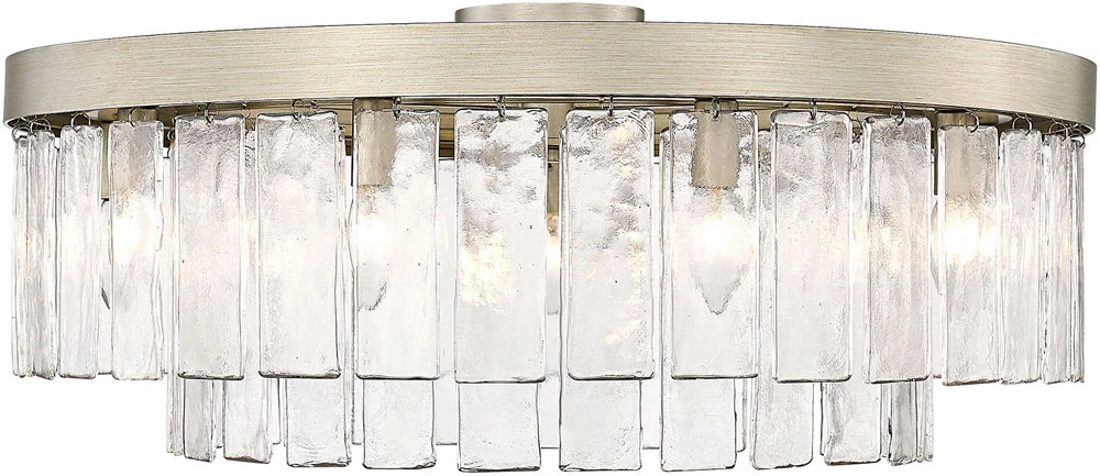 Golden Lighting Ciara 11" Modern Flush Mount Lighting White Gold 1768-9SF WG-HWG 1 Golden Lighting Ciara 11" Modern Flush Mount Lighting White Gold 1768-9SF WG-HWG