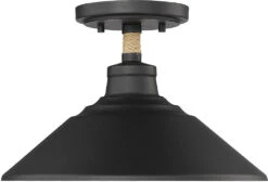 Golden Lighting Journey 7.75" Modern Ceiling Lighting Fixture Natural Black 3318-SF NB