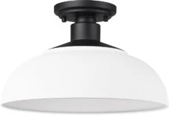 Golden Lighting Levitt 8.25" Exterior Ceiling Light Natural Black 2866-OSF NB-NWT
