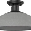 Golden Lighting Levitt 8.25" Exterior Flush Mount Lighting Natural Black 2866-OSF NB-NG