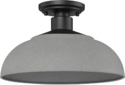 Golden Lighting Levitt 8.25" Exterior Flush Mount Lighting Natural Black 2866-OSF NB-NG