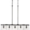 Golden Lighting Serenity 10.375" Contemporary Island Lighting Matte Black 6072-LP BLK-HWG