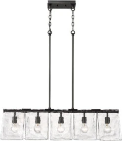 Golden Lighting Serenity 10.375" Contemporary Island Lighting Matte Black 6072-LP BLK-HWG