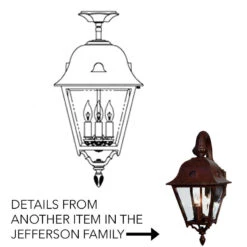 Hanover Lantern Jefferson 22" Traditional Exterior Flush Mount Lighting B5721