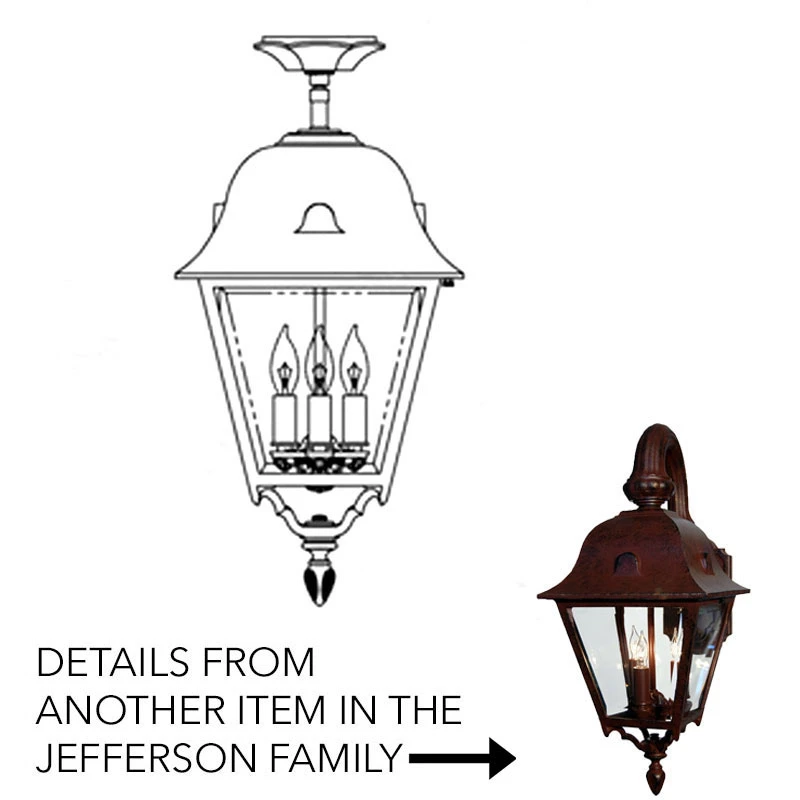 Hanover Lantern Jefferson 22" Traditional Exterior Flush Mount Lighting B5721 1 Hanover Lantern Jefferson 22" Traditional Exterior Flush Mount Lighting B5721