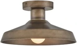 Hinkley Forge 6.5" LED Exterior Ceiling Light Fixture Burnished Bronze 12072BU