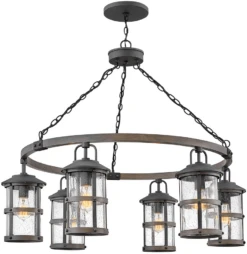 Hinkley Lakehouse 32" LED Exterior Lighting Pendant Aged Zinc 2689DZ