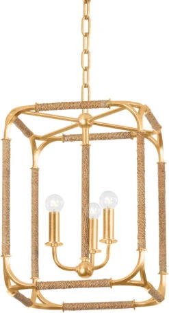 Hudson Valley Laurenceston 18.25" Contemporary Foyer Light Fixture Gold Leaf 1603-GL