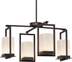 Justice Design Group Laguna LED Outdoor Hanging Chandelier - Opal Artisan/Bronze FSN-7510W-OPAL-DBRZ