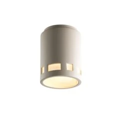 Justice Design Group Radiance Ceramic Outdoor Ceiling Light - Bisque CER-6107W-BIS