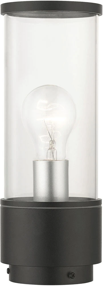 Livex Atlantic 11.5" Contemporary Outdoor Post Lighting Textured Black With Antique Silver 71925-14 1 Livex Atlantic 11.5" Contemporary Outdoor Post Lighting Textured Black With Antique Silver 71925-14