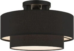 Livex Bainbridge 8.75" Overhead Lighting Fixture Black 50272-04
