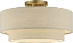 Livex Bellingham 9.75" Home Ceiling Lighting Antique Gold Leaf 58898-48