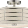 Livex Blanchard 8.75" Ceiling Lighting Fixture Brushed Nickel 55118-91