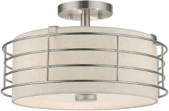 Livex Blanchard 8.75" Ceiling Lighting Fixture Brushed Nickel 55118-91