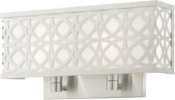 Livex Calinda 15" Wall Sconce Light - Brushed Nickel 49877-91