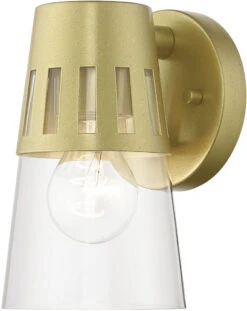 Livex Covington 8" Exterior Sconce Lighting Soft Gold 27971-33