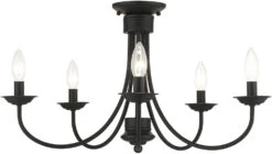 Livex Estate 13.25" Ceiling Lighting Black 42684-04
