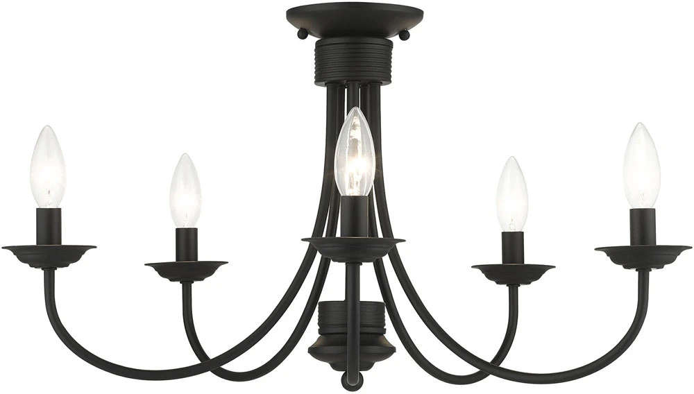 Livex Estate 13.25" Ceiling Lighting Black 42684-04 1 Livex Estate 13.25" Ceiling Lighting Black 42684-04