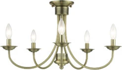 Livex Estate 13.25" Overhead Light Fixture Antique Brass 42684-01