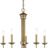 Livex Estate 24" Chandelier Lighting Antique Gold Leaf 42685-48