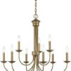 Livex Estate 27" Lighting Chandelier Antique Gold Leaf 42687-48
