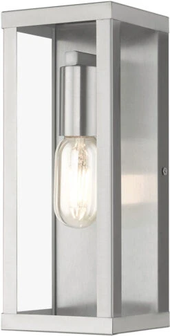 Livex Gaffney 11" Outdoor Wall Sconce Brushed Nickel 28032-91
