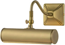 Lucas McKearn Leo 5.5" Vintage Painting Light Fixture Aged Brass PL1-10 AB