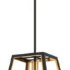 Matteo Rosalie 12" Contemporary Entryway Light Fixture Matte Black / Aged Gold Brass C72101MBAG