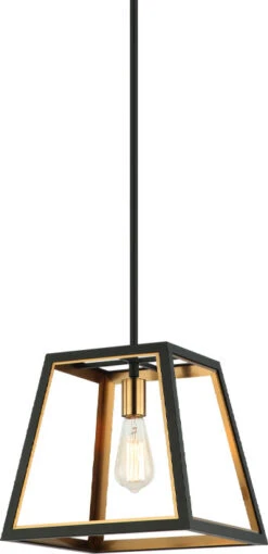Matteo Rosalie 12" Contemporary Entryway Light Fixture Matte Black / Aged Gold Brass C72101MBAG
