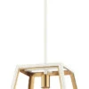 Matteo Rosalie 12" Modern Foyer Light Fixture White / Aged Gold Brass C72101WHAG