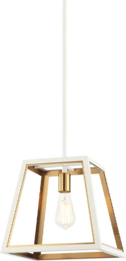 Matteo Rosalie 12" Modern Foyer Light Fixture White / Aged Gold Brass C72101WHAG