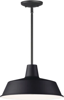 Maxim Pier M 8" Modern Outdoor Lighting Pendant Black 35019BK