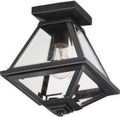 Maxim Prism 11" Modern Outdoor Flush Lighting Black 30560CLBK
