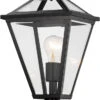Maxim Prism 14.25" Modern Outdoor Lamp Post Light Fixture Black 30568CLBK