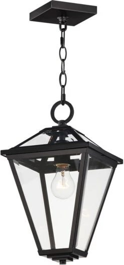 Maxim Prism 16" Modern Exterior Pendant Lamp Black 30569CLBK