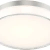 Minka Lavery 1.5" LED Contemporary Outdoor Flush Mount Lighting Fixture Brushed Nickel 749-2-84-L
