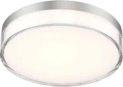 Minka Lavery 1.5" LED Contemporary Outdoor Flush Mount Lighting Fixture Brushed Nickel 749-2-84-L