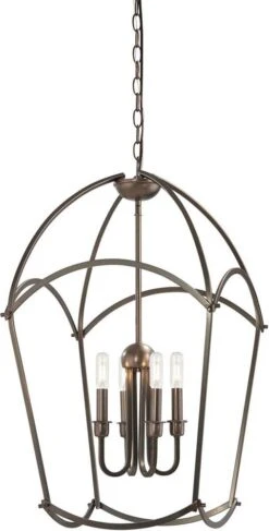 Minka Lavery Jupiter's Canopy 28.75" Modern Foyer Light Fixture Harvard Court Bronze Plated 4774-281