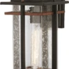 Minka Lavery San Marcos 14.88" Outdoor Lamp Sconce Coal With Antique Copper Accents 72492-68