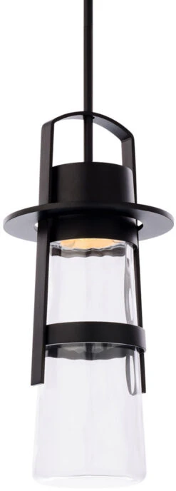 Modern Forms Balthus 15.13" LED Contemporary Outdoor Drop Lighting Black PD-W28515-BK