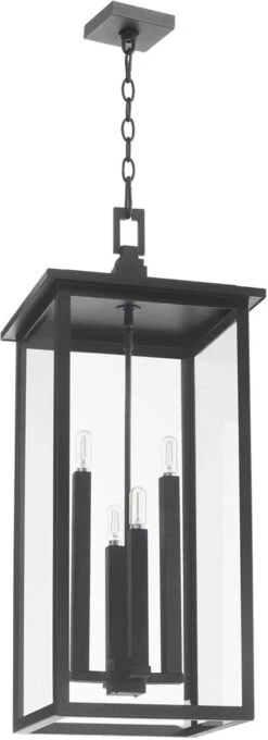 Quorum Westerly 32" Foyer Lighting Fixture Textured Black 7128-4-69