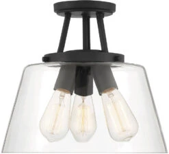 Savoy House Calhoun 11.5" Flush Mount Lighting Fixture - Matte Black 6-1024-3-89