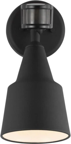 Generation Lighting Flood Light 12.25" Outdoor Wall Sconce Light - Black 8560701PMEN3-12