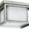 Generation Lighting Hunnington 6.25" Exterior Ceiling Light Fixture - Weathered Pewter 79039EN3-57