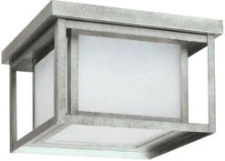 Generation Lighting Hunnington 6.25" Exterior Ceiling Light Fixture - Weathered Pewter 79039EN3-57